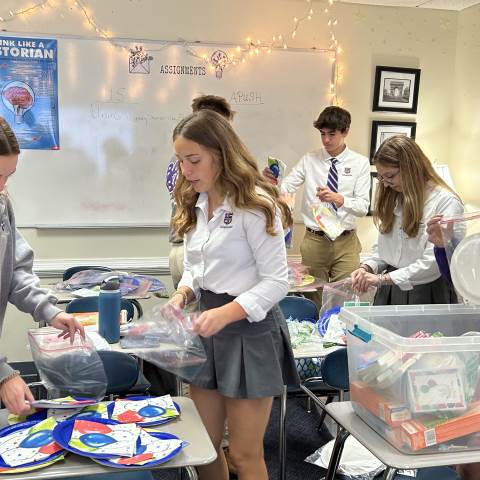 Private Day School | Private Boarding Schools in Georgia | Upper School Students Work with Brighter Birthdays