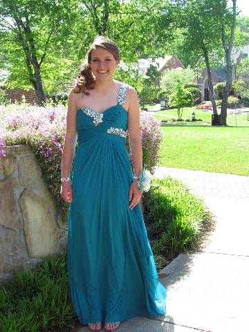 open lace back dress Off-Shoulder Long Prom Dress with Beaded-Lace Corset Bahama Blue / XLarge main image 1