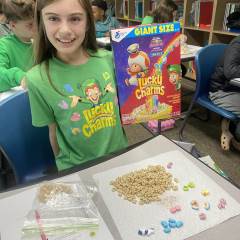 5th Grade Collects Data Using Lucky Charms