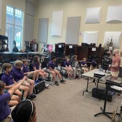 4th Grade Band Learns About Instrument Care