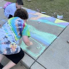 Annual Art Block Masterpiece Chalk Drawing