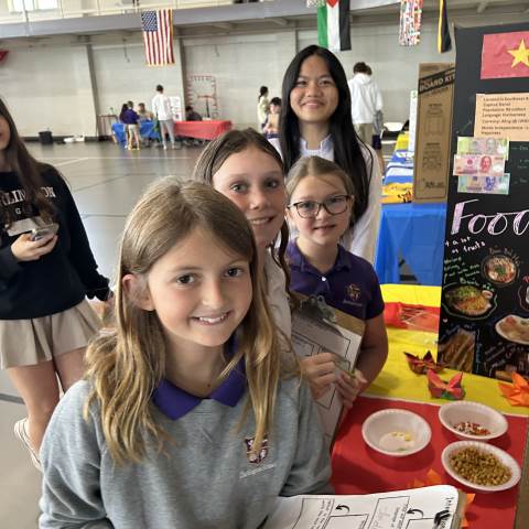 Private Boarding High School | Georgia Boarding Schools | Third Grade Celebrates Cultures with Upper School Friends at International Fair  