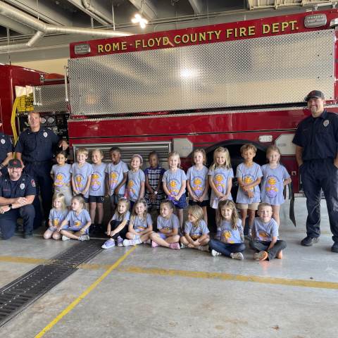 Private Boarding Schools in Georgia | Kindergarten Visits the Fire Station