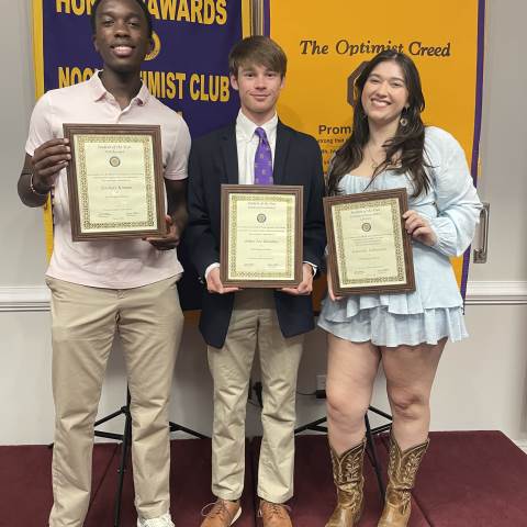 Culberson, Donahue & Kimani named Noon Optimist Student of the Year winners